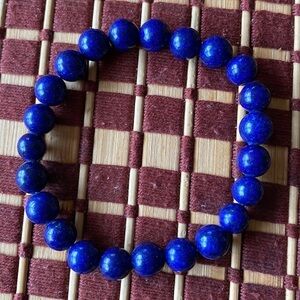 Lapis Lazuli 8mm Natural Gemstone Stretchy Bracelet
